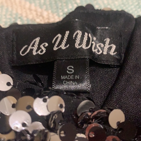 Strapless Silver Sequined Dress.   As U Wish Brand perfect for New Years’ Eve - Picture 4 of 6